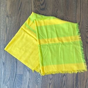 Nordstrom Vibrant Yellow and Green Striped Scarf